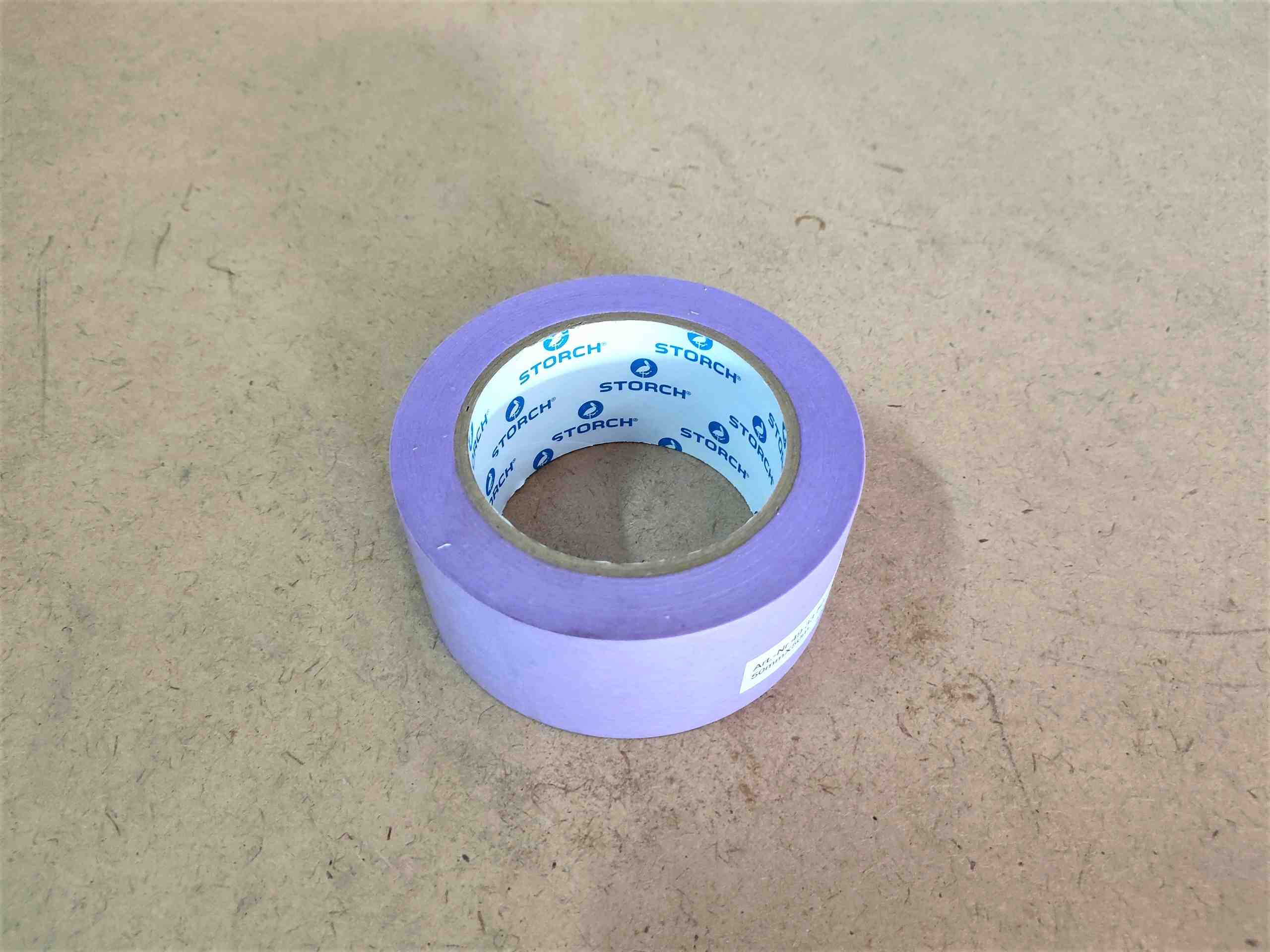 Лента малярная рисовая бумага, экстратонкая (0,085мм), фиолетовая, 50мм х 50м (20шт) STORCH (493350)								