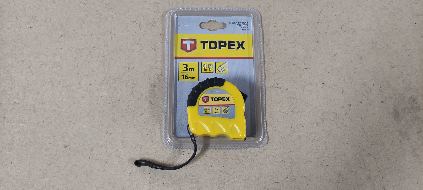 Строительная измерительная рулетка TOPEX, стальная лента 3м x 16 мм								