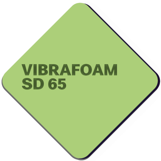 Эластомер Вибрафом (Vibrafoam) SD 65 светло-зеленый 2000х500x25 мм								