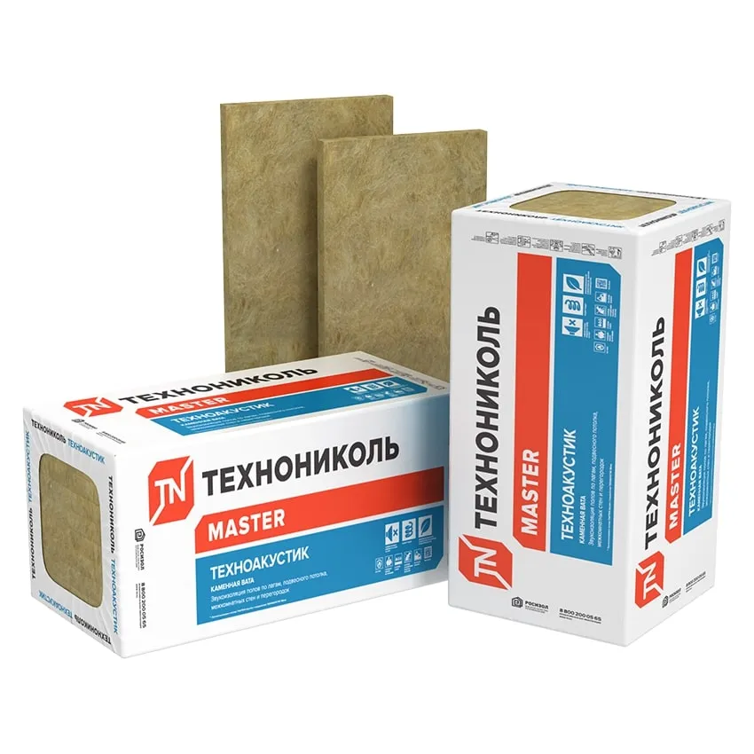 Плиты минераловатные ТЕХНОАКУСТИК 1200х600х100 мм (0,432м3/уп)