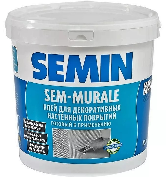 Клей для настенных покрытий, текстиля SEM- MURALE (синяя крышка)  10 кг								