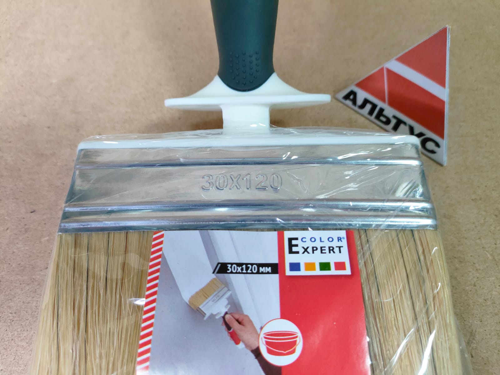 Макловица 3x12см, смешанная щетина, пластмас. 3К красная ручка Color Expert (83141202)
