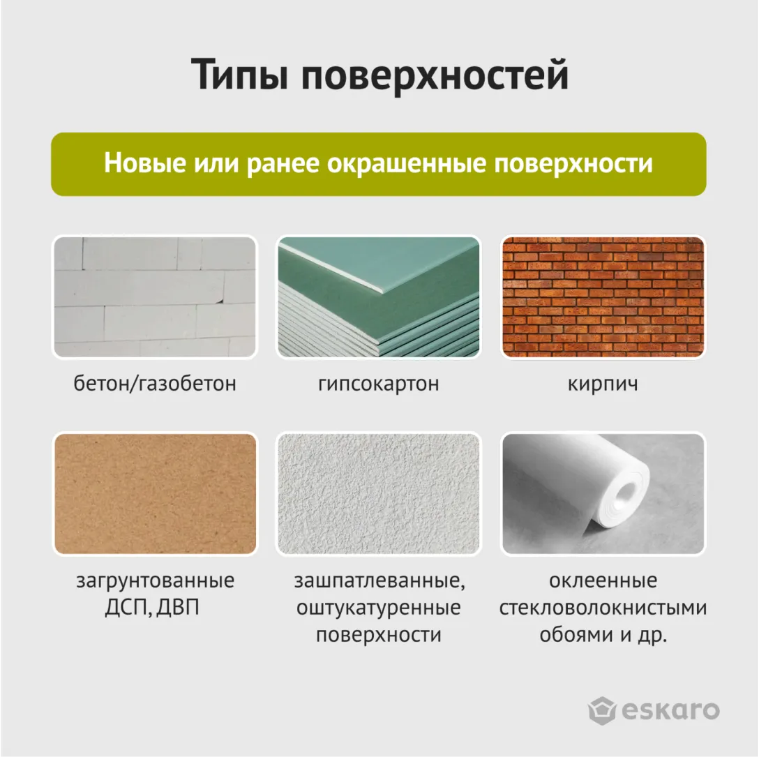Глубокоматовая краска для стен и потолков Eskaro Akrit 4 (База А - белая) 0,95 л