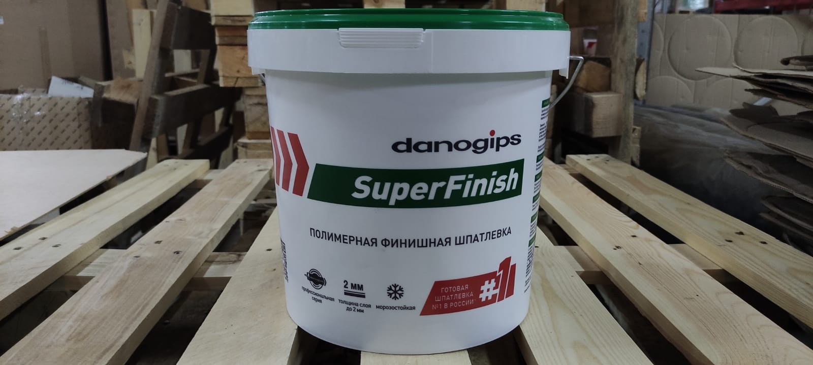 Полимерная готовая финишная шпатлевка Danogips SuperFinish / Даногипс СуперФиниш 18.1 кг								