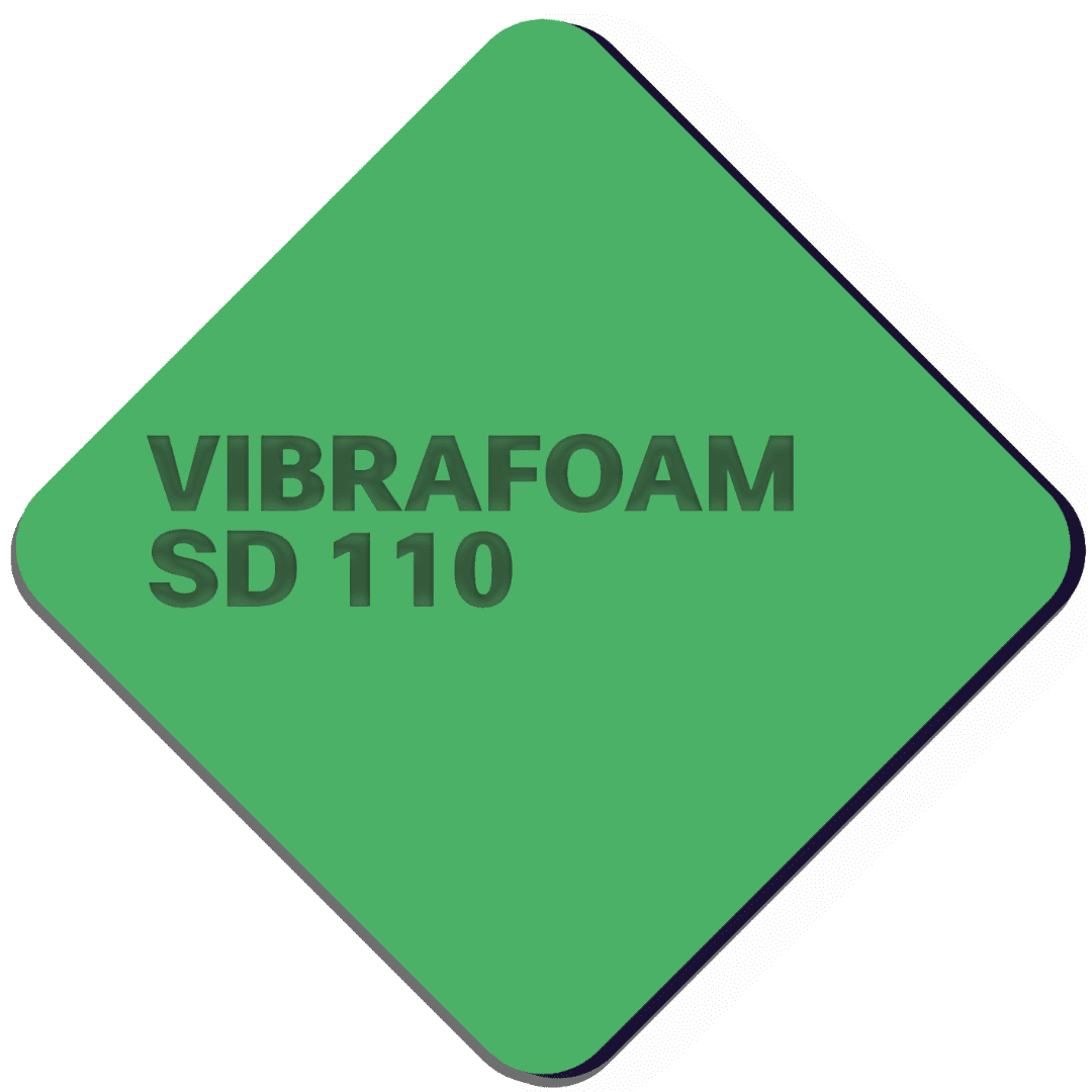 Эластомер Вибрафом (Vibrafoam) SD 110 зеленый 2000х500x12,5 мм								