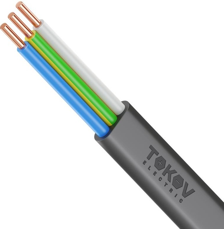 Кабель ВВГ-Пнг(А)-LS 3х1.5 ОК (N PE) 0.66кВ (уп.100м) TOKOV ELECTRIC								