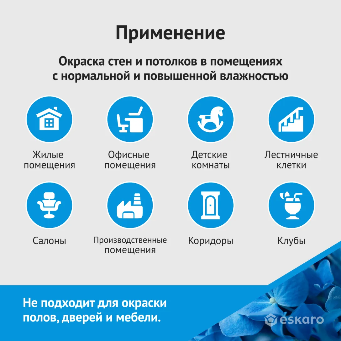 Моющаяся шелковоматовая краска для стен Eskaro Akrit 7 (База А - белая) 2,85 л