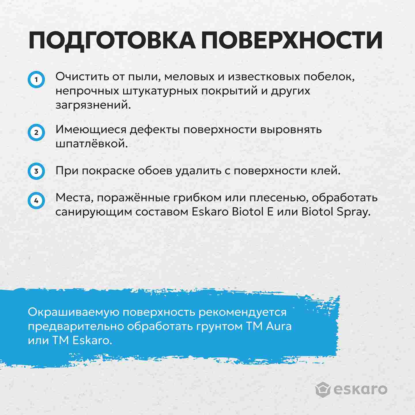 Краска глубокоматовая для стен и потолков Eskaro MODA 2 (База А - белая) 0,9 л