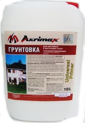 Грунтовка Akrimax (Акримакс) для наружных работ 5 л								