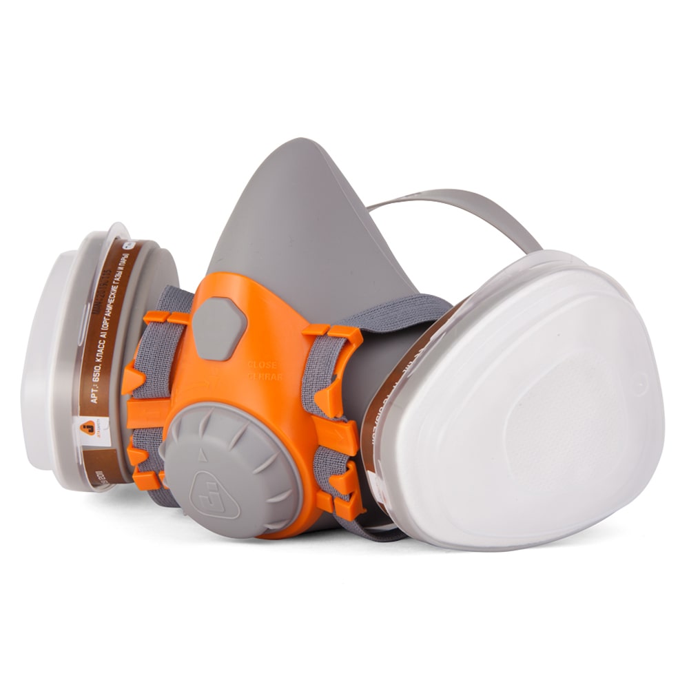 Комплект для защиты дыхания Jeta Safety J-SET 6500 размер М: полумаска, фильтры А1 (2 шт), предфильт