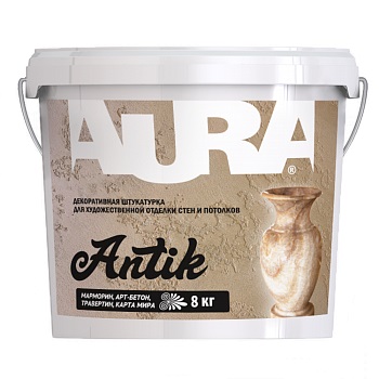 Декоративная штукатурка AURA Antik 8 кг для художественной отделки стен и потолков								