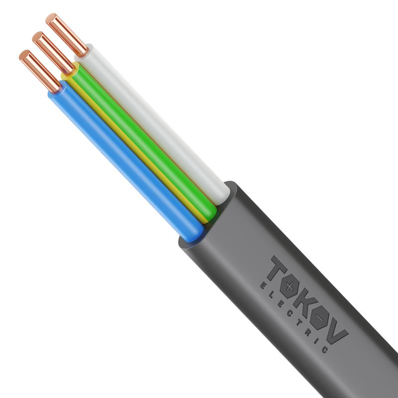 Кабель ВВГ-Пнг(А)-LSLT 3х2.5 ОК (N PE) 0.66кВ (уп.100м) TOKOV ELECTRIC								