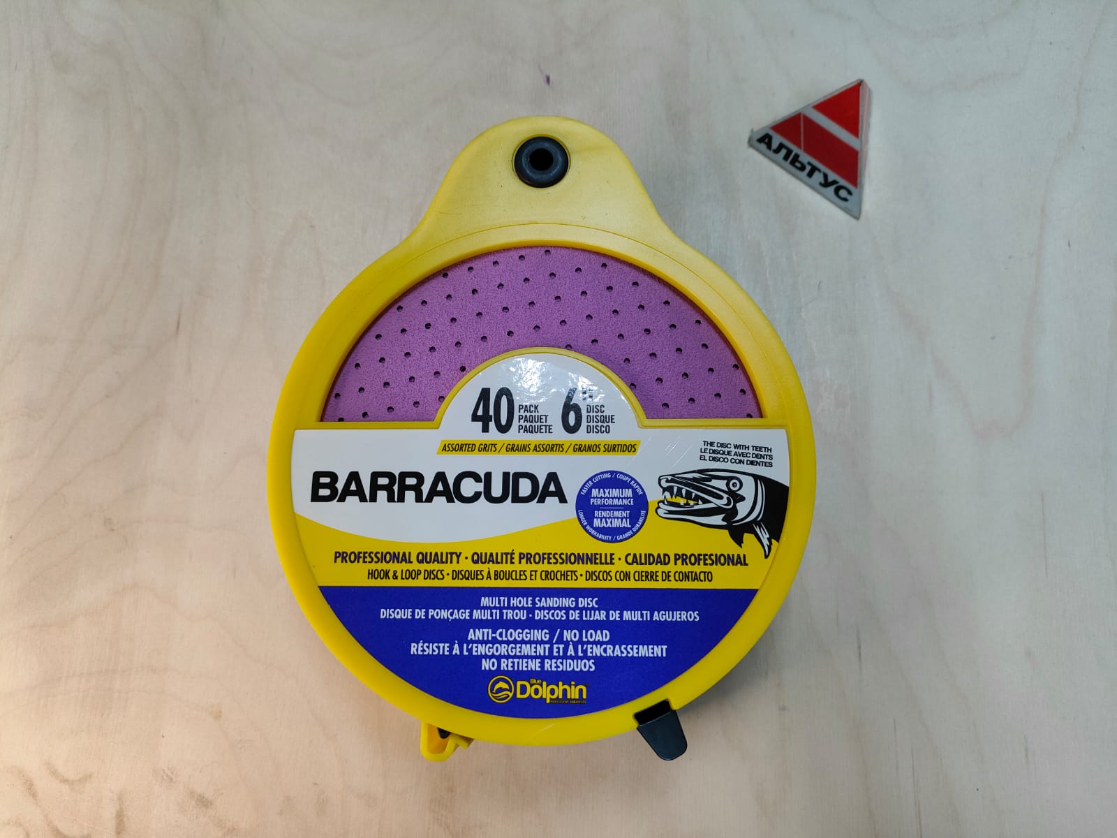 Набор шлиф. дисков в диспенсере, зерно 80,120,180,220,  диаметр 152 мм BlueDolphin Barracuda (55-033