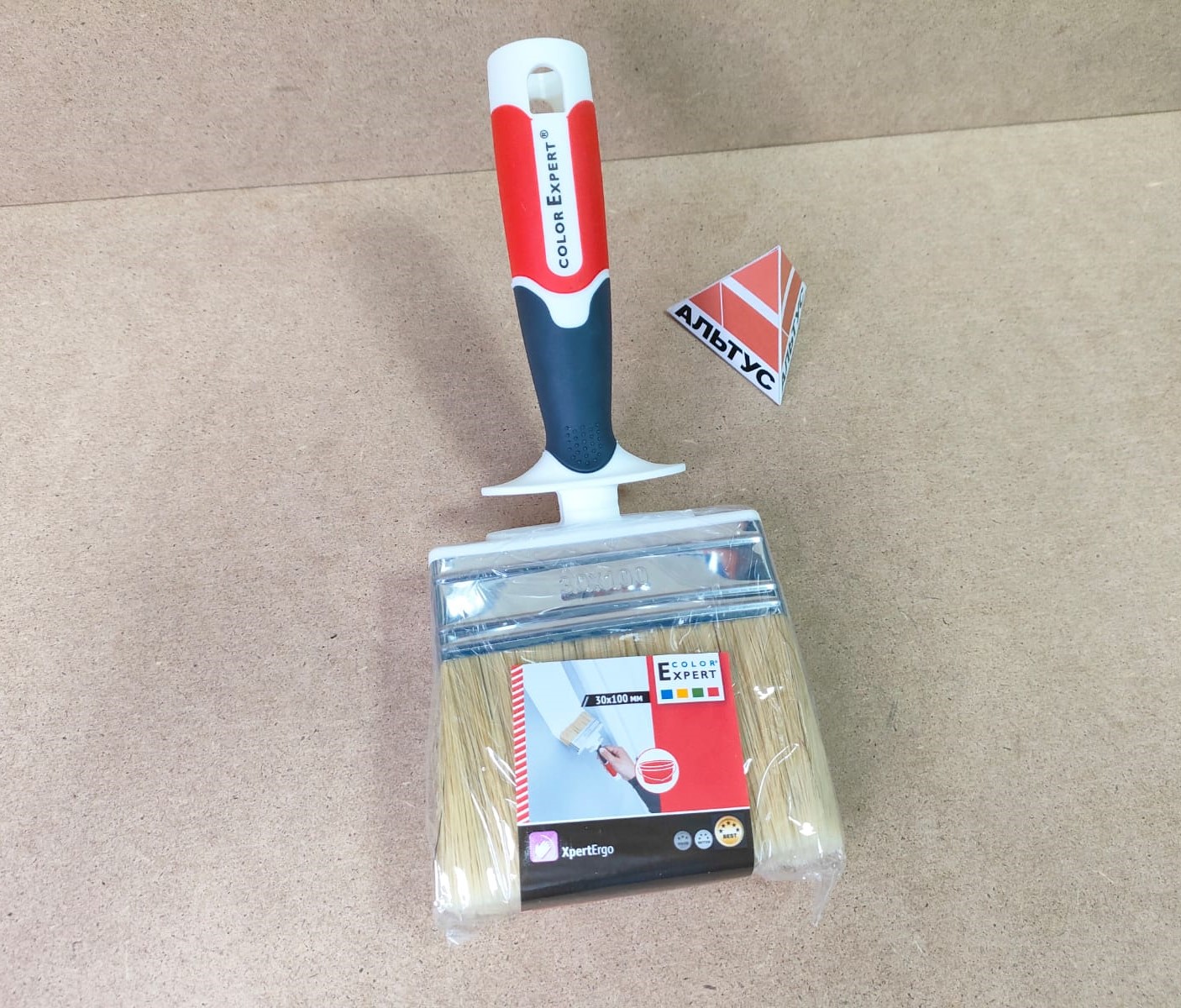 Макловица 3x10см, смешанная щетина, пластмас. 3К красная ручка Color Expert (83141002)