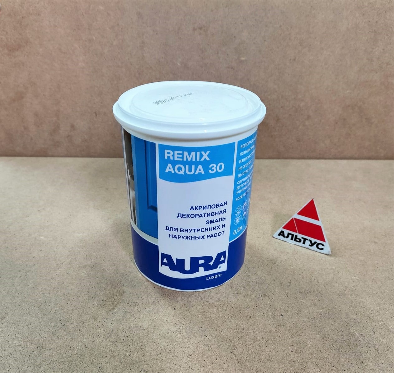 Акриловая декоративная эмаль AURA Luxpro Remix Aqua 30 0,9 л
