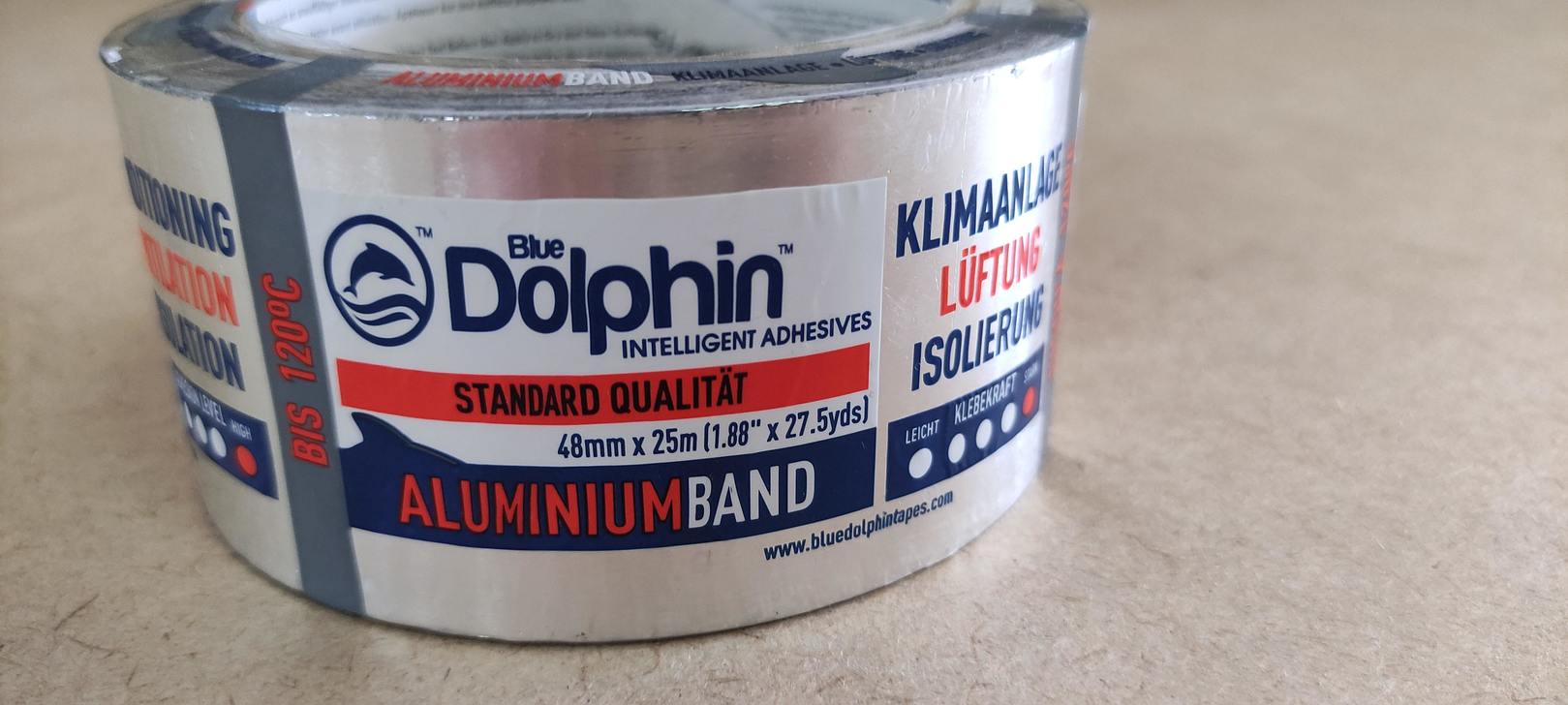 Алюминевая лента 48 мм х 25 м BlueDolphin (07-1-02)