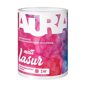 Декоративный лак для художественной отделки стен и потолков Aura Dekor Lasur Matt 1 кг