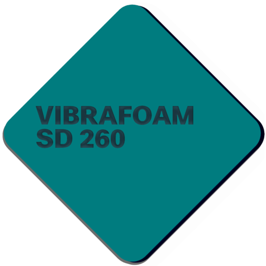 Эластомер Вибрафом (Vibrafoam) SD 260 сине-зеленый 2000х500x12,5