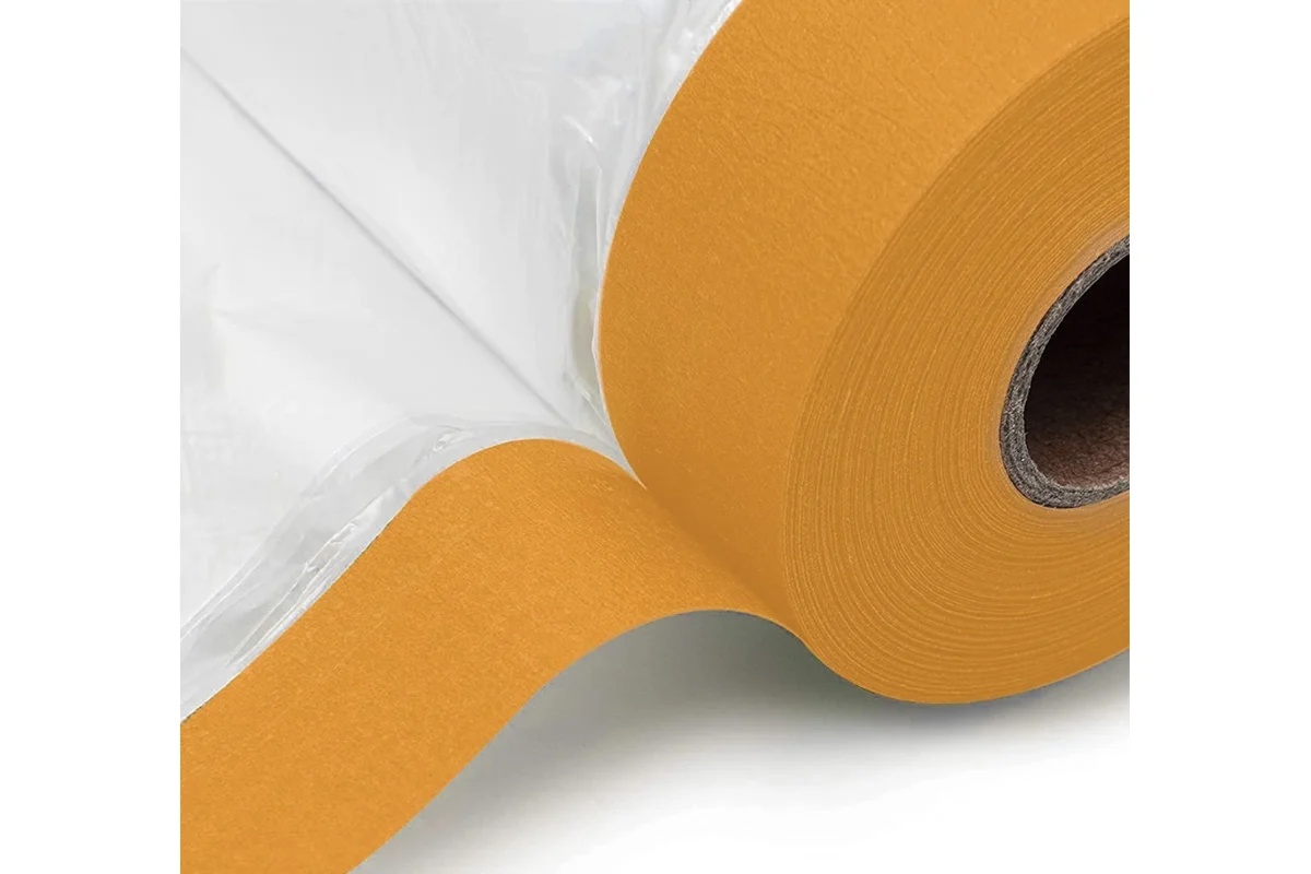 Пленка укрывная с малярной лентой Washi, УФ-устойчивость 30 дн., 55смх30м (12) Rollingdog (80510)								