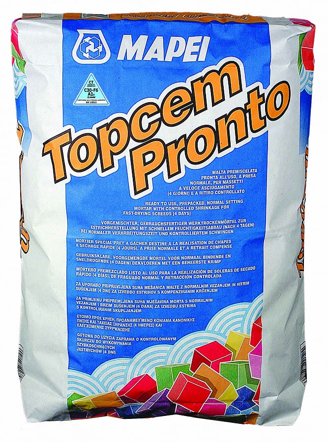 Стяжка быстросохнущая Mapei TOPCEM PRONTO (25кг)								