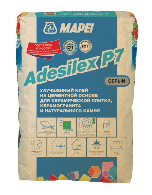 Клей на цементной основе Mapei Adesilex P7 серый (25кг)