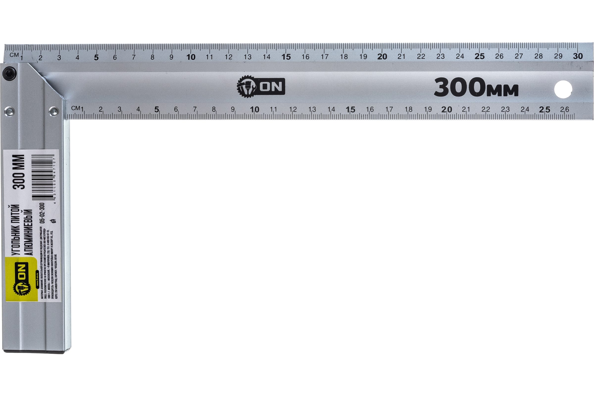 Угольник алюминиевый 300 мм ON (05-02-300)								
