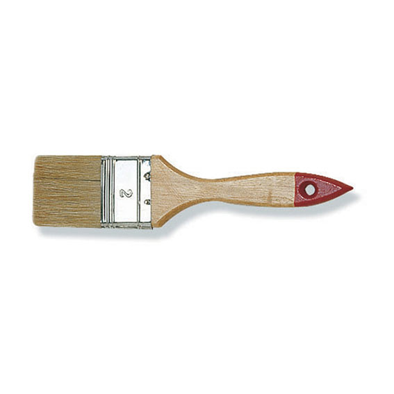 Кисть флейцевая 50 мм, толщ 6 мм, сешанная светлая щетина, дерев. ручка Color Expert (81455012)