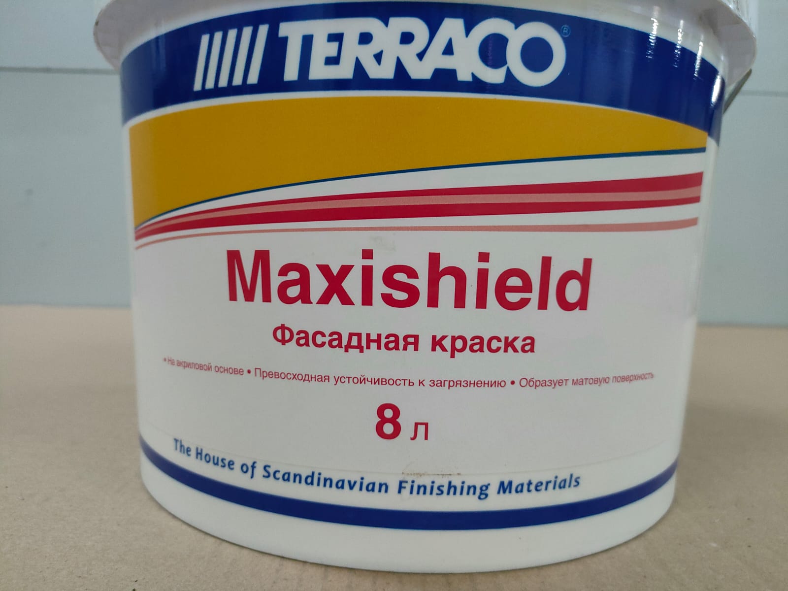 Матовая акриловая краска для фасадных и внутренних работ Maxishield Medium 8л (48)								