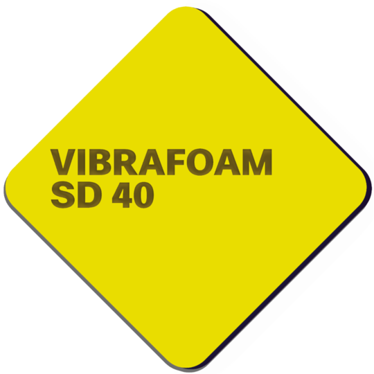 Эластомер Вибрафом (Vibrafoam) SD 40 желтый 2000х500x25 мм								