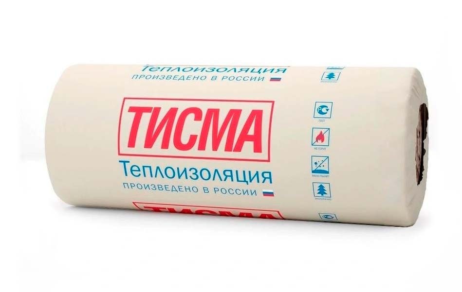 Минераловатная изоляция 50x1200x8300 мм (рулон) TR 044 Aquastatik ТИСМА (2 шт) 19,92 м2/уп (0.996 м3/уп)								