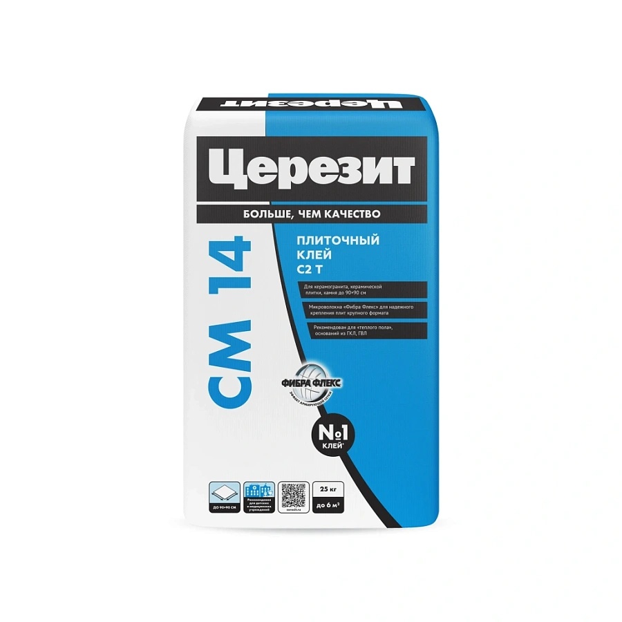 СМ 14 ЦЕРЕЗИТ Клей для керамогранита повышенной надёжности, 25кг