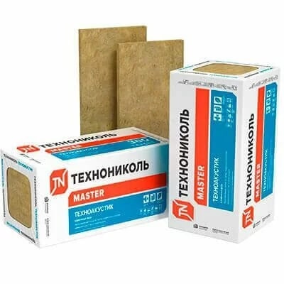 Плиты минераловатные ТЕХНОАКУСТИК 1200х600х50 мм (0,432м3/уп)								