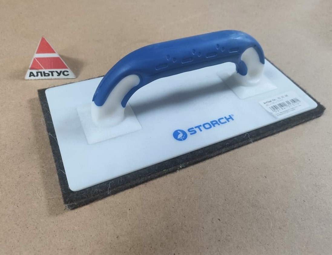 Тёрка пластиковая с полотном из плотного войлока 10 мм, 280х140 мм STORCH EXPERT								