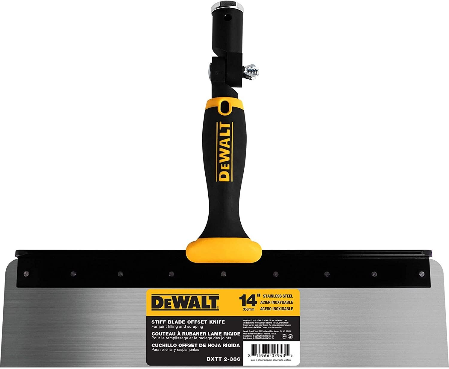 Шпатель оффсетный, лезвие 0.5 мм 14  DeWalt								