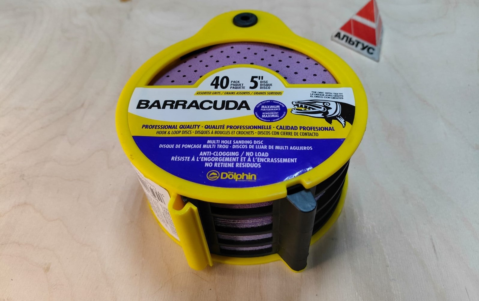Набор шлиф. дисков в диспенсере, зерно 80,120,180,220,диаметр 127мм BlueDolphin Barracuda(55-002)