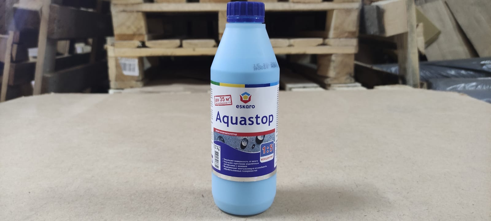 Акриловый грунт влагоизолятор (грунтовка) Eskaro Aquastop 0,5 л концентрат 1:5								