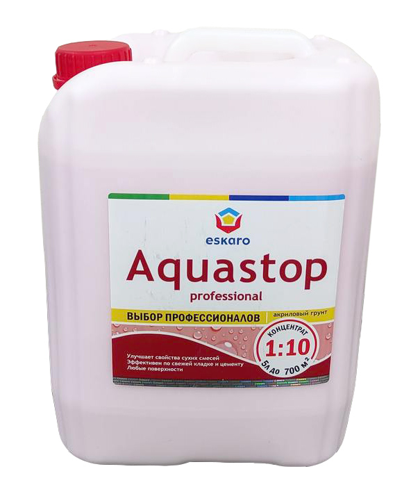 Грунт влагоизолятор (грунтовка) 5 л Eskaro Aquastop Professional (концентрат 1:10)								