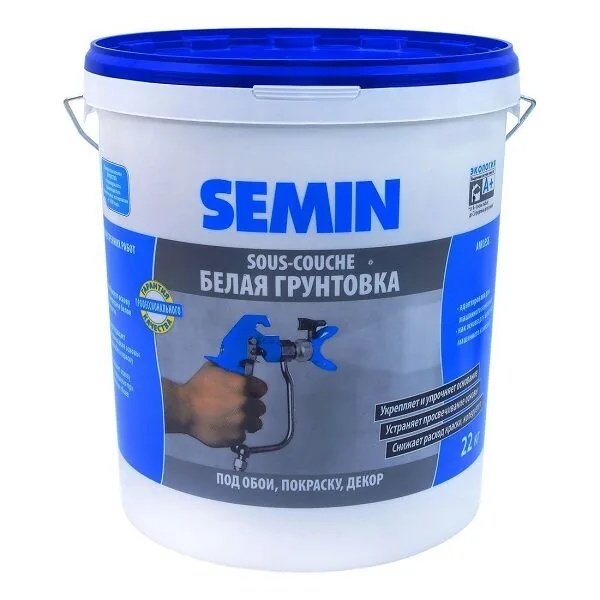 Грунт SEMIN SOUS-COUCHE AIRLESS (синяя крышка) (20 кг)								