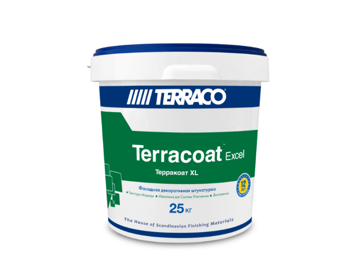 Фасадная декоративная штукатурка с текстурой "Короед" акрил Terracoat XL (2 мм) 25 кг								