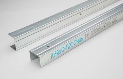 Профиль направляющий ПН 0,6мм КНАУФ для гипсокартона 3000х50х40
