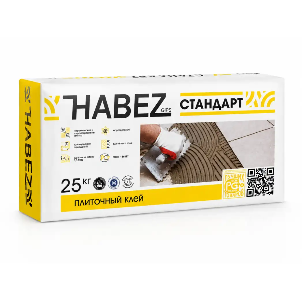 Клей плиточный СТАНДАРТ С1Е 25 кг Хабез