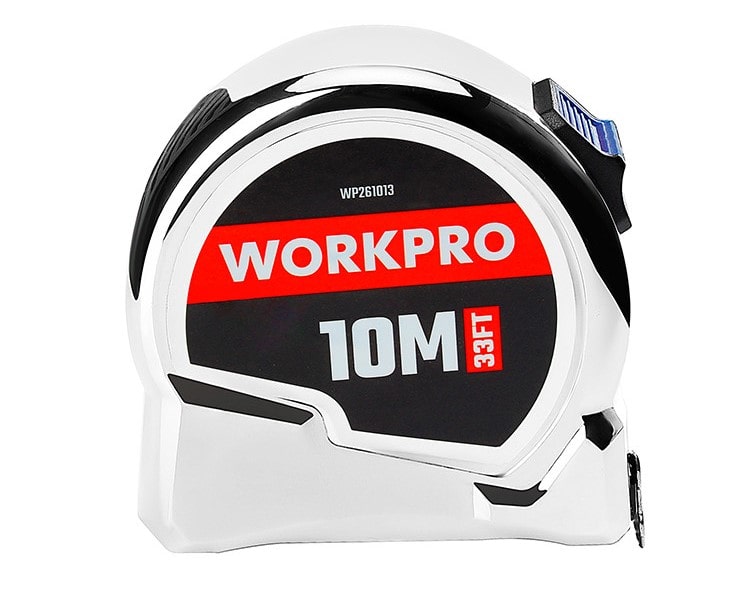 Рулетка Workpro хромированная 10м*25мм (WP261013)								