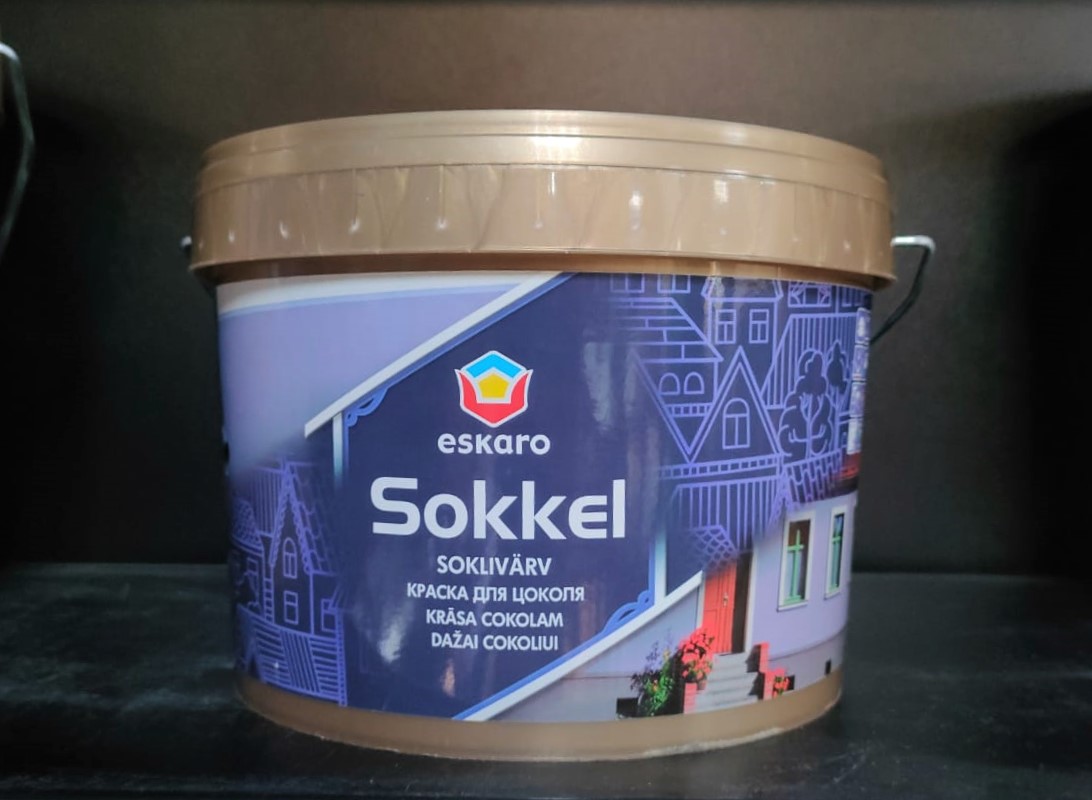 Матовая акриловая краска для цоколя Eskaro Sokkel 2.85л								