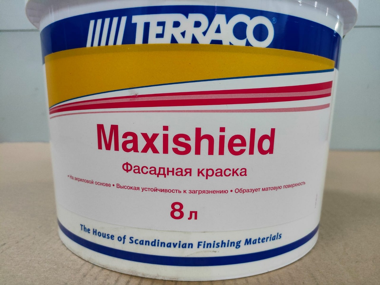 Матовая акриловая краска для фасадных и внутренних работ Maxishield 8 л