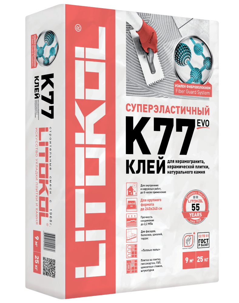 Плиточный клей Литокол К 77 СуперФлекс SuperFlex 25 кг								