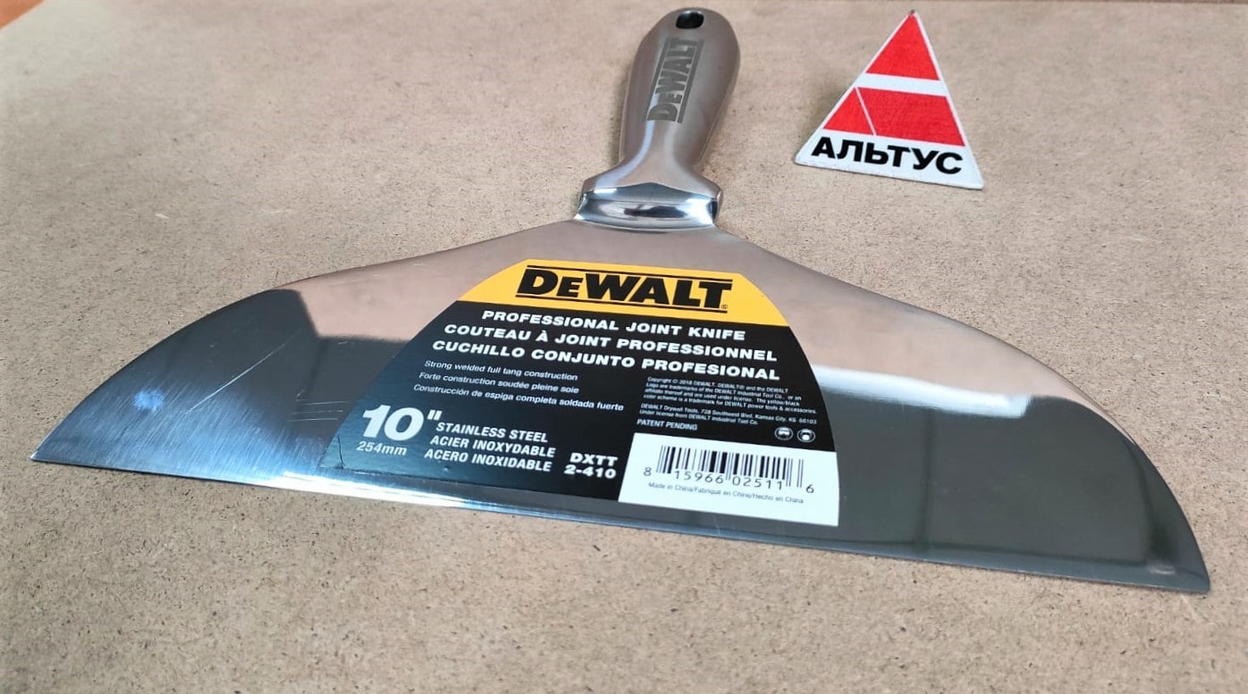 Шпатель малярный металлический литой 25 cm DeWalt								