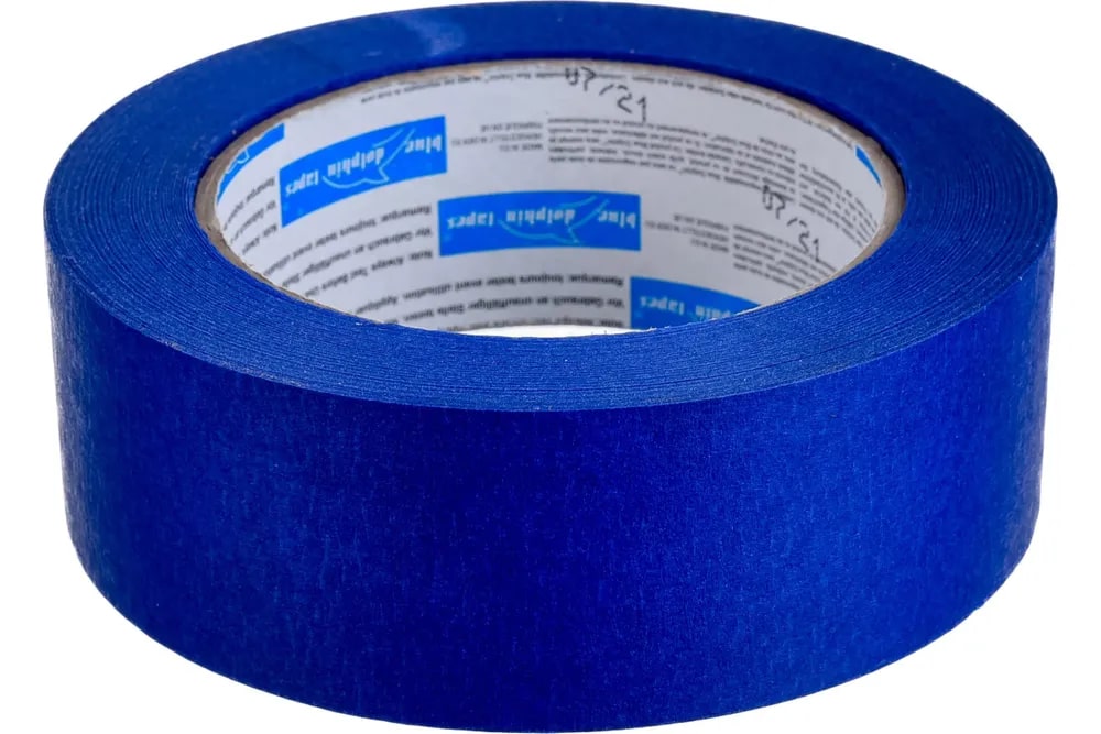 Малярная лента ПВХ для деликатных поверхностей 38мм Х 50м BlueDolphin (01-1-02)