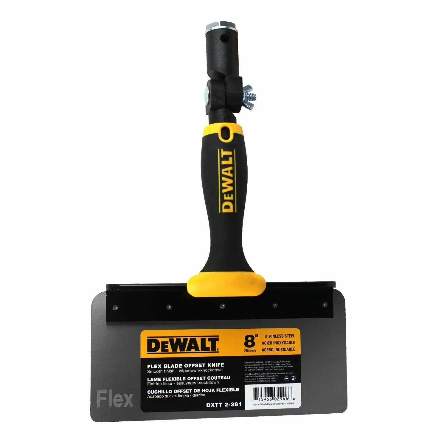 Шпатель оффсетный, лезвие 0.5 мм 8  DeWalt								