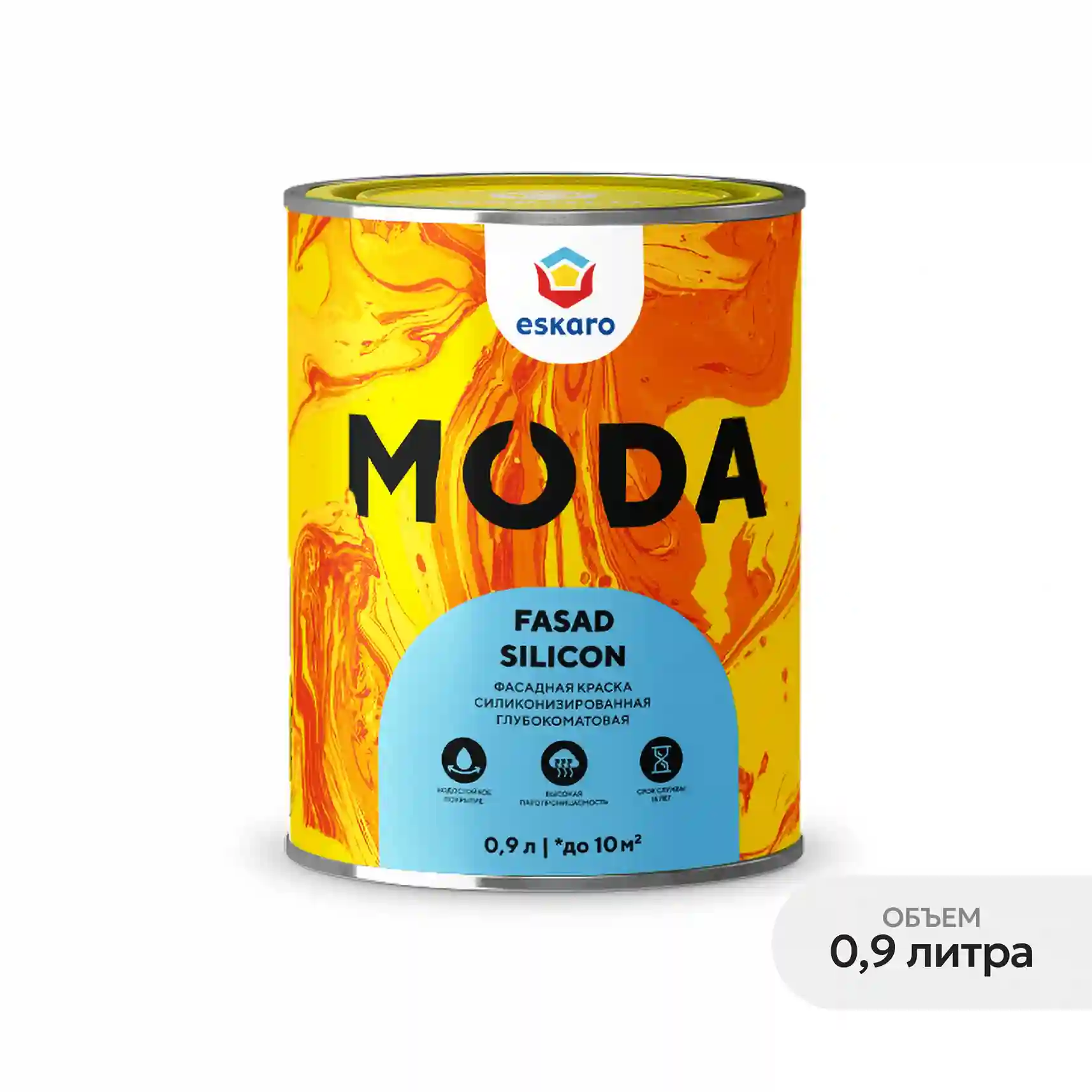 Краска "Eskaro MODA Fasad Silicon" 0,9л
