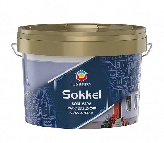 Матовая акриловая краска для цоколя Eskaro Sokkel 2.85л								